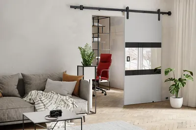 Produktbild von KIER FURNITURE MIA – Schiebetür Komplettset – 76x205x1,6 cm - Weiß