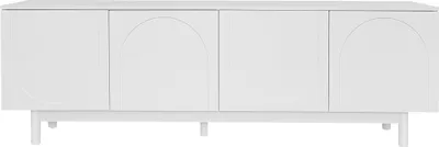 Produktbild von Merax TV-Schrank mit 4 Türen und verstellbaren Einlegeböden, Lowboard Scandi TV-Board Fernsehtisch TV-Ständer, 175x38x56cm, Weiß