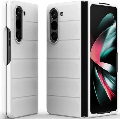 Produktbild von Handyhülle für Samsung Galaxy Z Fold 5 Hartes PC Matt Stossfest Anti-rutsch Hülle Weiß