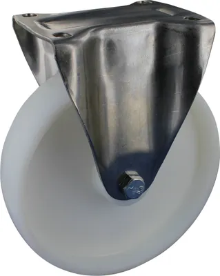 Produktbild von Edelstahlrollen Bockrolle Ø100mm Polyamid Anschraubplatte