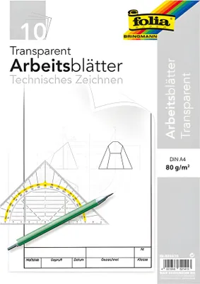 Produktbild von Arbeitsblätter A4 10Blatt f.technisches Zeichnen