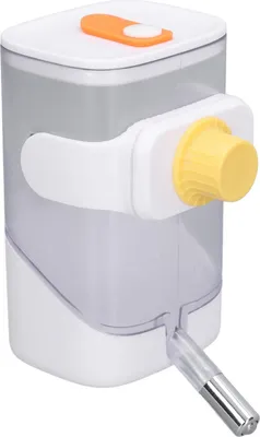 Produktbild von Automatischer Haustier-Wasserspender, Edelstahl-Ballkäfig-Hängespender für Katzen, Hunde, Kaninchen, Weiß