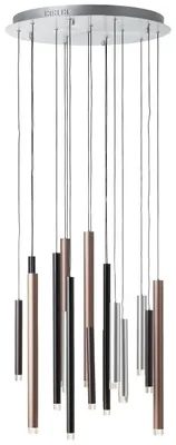 Image de BRILLIANT Lampe à suspension, 16 flammes Cembalo brun IP20 70 watts dimmable LED intégrée
