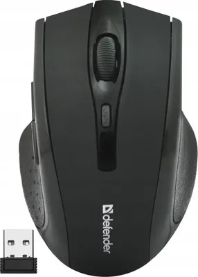 Produktbild von Kabellose Computermaus Defender Schwarz Stark Für Laptop, Computer Und Büro