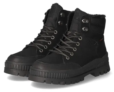 Productafbeelding van Rieker dames veterschoenen, zwart, leer en synthetisch materiaal, maat: 37