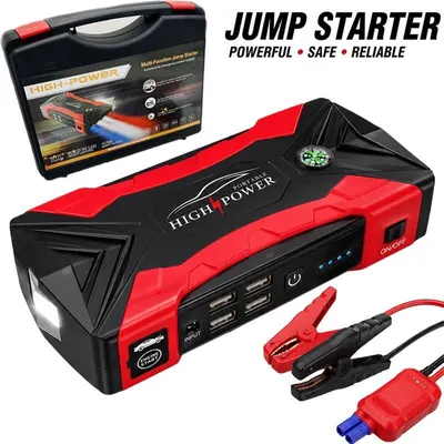 Produktbild von Auto Starthilfe - 12V Jump Starter - 1000A Spitzenstrom - Powerbank mit USB-Anschluss - Tragbarer Batterie Booster Notstarter - Schwarz