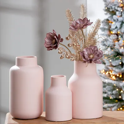 Image de Gilde Vase, "Carlos", Keramik, rosa, VE 2, H. 28 cm, D. 16 cm 28778 4063387287781