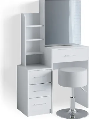 Produktbild von Schminktisch Vicco Conrada Weiß 80 cm mit Hocker, Model 36240