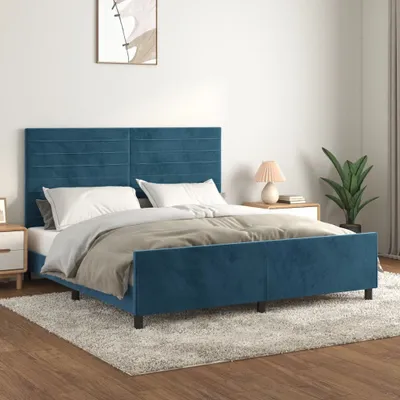 Immagine prodotto di Maison Exclusive - Struttura letto senza materasso Blu scuro 160x200 cm Velluto