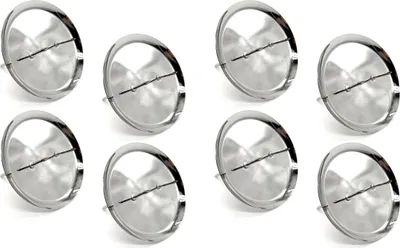Produktbild von Metall Kerzenhalter Stecker silber Ø 6cm 2 Sets DIY Kranz Kerzen-Deko Gebinde