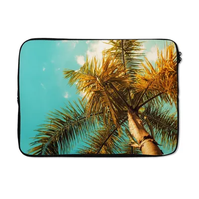 Produktbild von MuchoWow® Laptop Hülle 13 Zoll Palme - Sommer - Tropisch Laptoptasche - Laptophülle - Sleeve - Rundumschutz