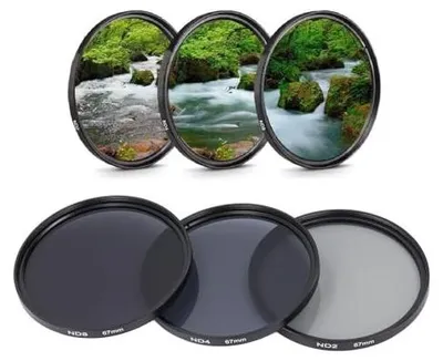 Imagen del producto de Inovra - Set de filtros de densidad neutra: 3 unidades (ND2/ND4/ND8) - Revestimiento multicapa de alta definición - Aleación de aluminio - Estuche de almacenamiento - Ultradelgado y ligero - Filtro para fotografía