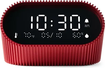 Lexon LR155SR3 Digitalwecker Ray Clock Rot 1