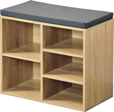 Produktbild von Schuhbank Katja3 mit gepolsterter Sitzfläche, 52x48x30 cm (BxHxT), bis 150 kg