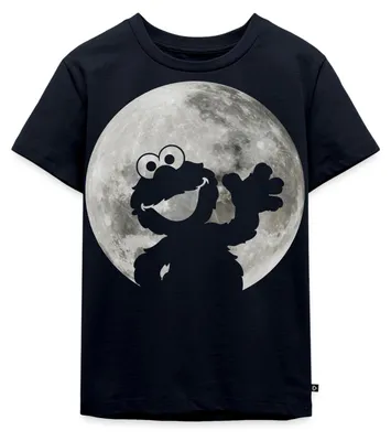 Produktbild von Spreadshirt Sesamstraße Elmo Im Vollmond Kinder Premium T-Shirt, 110/116 (4 Jahre), Navy