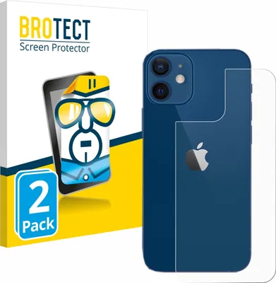 Produktbild von 2x Für Apple iPhone 12 / 12 Pro (Rückseite) Schutzfolie BROTECT Displayschutz Display Schutz Folie Klar Transparent