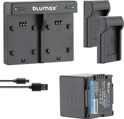 Produktbild von 1x Akku + Lader für Panasonic CGA-DU21 CGA-DU12,CGA-DU14,CGR-DU06 2200 mAh