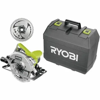 Zdjęcie produktu dla Pilarka tarczowa RYOBI 1600W 66mm - dwie tarcze 48 zębów RCS1600-K2B