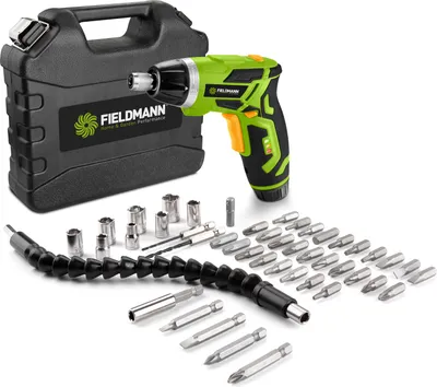 Obrázek produktu pro FIELDMANN FDS 10155-A Akumulátorový šroubovák, 3,6 V 1300 mAh Li-ion baterie, volnoběžné otáčky: 230 ot./min, krouticí moment 3,5 Nm, stupně kroutících momentů: 6 + 1