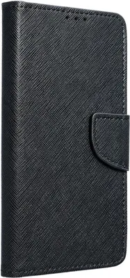 Zdjęcie produktu dla Etui książkowe "Fancy" kompatybilne z telefonem komórkowym Motorola Moto G42 pokrowiec portfel z funkcją podstawki, uchwyt na karty czarny
