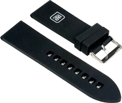 Produktbild von Ersatzband Uhrenarmband Silikon Band schwarz glatt 25542S