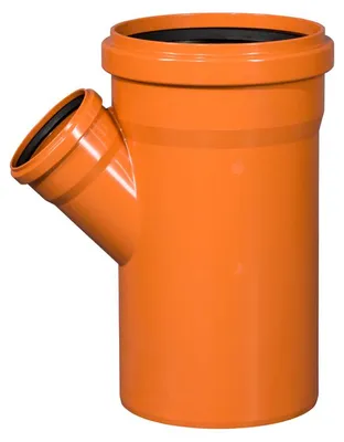 Produktbild von PVC-Abzweigrohr Osma KGEA 45°, DN 250 x 125, orange