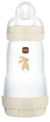 Produktbild von MAM - Easy Start Anti-Colic Flasche 2+ Monate, mittlerer Durchfluss (260 ml), Sand – Flasche zur Reduzierung von Koliken und Beschwerden des Babys – B