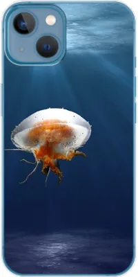 Produktbild von König Design Hülle kompatibel mit Apple iPhone 14 Kunststoff Soft Handyhülle - Handy Case Qualle