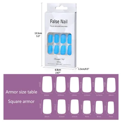 Produktbild von Fluoreszierende falsche Nägel, Press on Nails, Full Cover Fake Nails