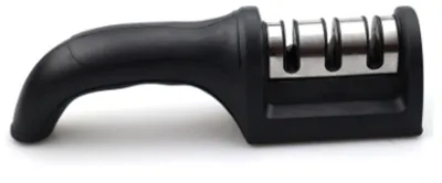 Küchenmesserschärfer für gerade & gezahnte Messer, Schwarz