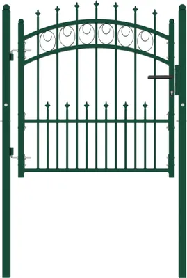 Immagine prodotto di vidaXL Cancello di recinzione con punte in acciaio 100x100 cm Verde