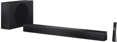 Image de SHARP Barre de son Sharp 2.1 Dolby Atmos/DTS Virtual:X avec subwoofer mince sans fil | HT-SBW310 | 330 W | Bluetooth | Noir | Connexion sans fil