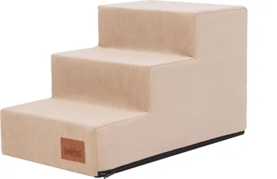 Zdjęcie produktu dla Stopnie dla psa Hobbydog, Savoy, w dwóch rozmiarach, antypoślizgowe, wytrzymałe, różne kolory - 3 stopnie - 50 x 30 x 30 cm [rozmiar: M] - Beżowy