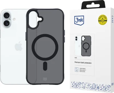 Produktbild von 3MK Smoke MagCase, Cover, Apple, iPhone 16 Plus, 17 cm (6.7"), Schwarz