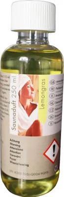 Produktbild von KARIBU | 0,25 L | Aufgusskonzentrat Saunaduft Lemongras 250 ml, Sauna Duftkonzentrat, Fichtennadel Duft, rückstandsfrei verdampfend, mit Kindersicherheitsverschluss
