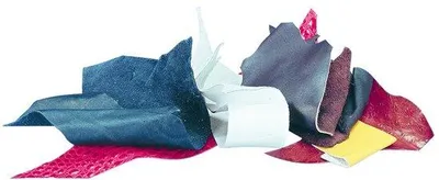 Produktbild von 8301500 Lederreste, mehrfarbig, 500 g, Lederstücke, frei von schädlichen Stoffen
