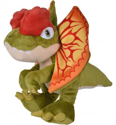 Image de Peluche dinosaure dilophosaurus 27 cm - dino jurassic world - peluche licence