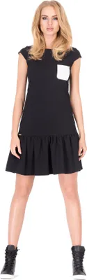 Immagine prodotto di Abito donna tunica mini abito a balze; nero/S/36