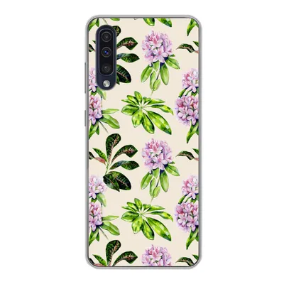 Produktbild von MuchoWow® Handyhülle Schutzhülle Hülle für Samsung Galaxy A30s Hortensien - Pflanzen - Muster Silikon Softcase Handy Hülle - Karteninhaber