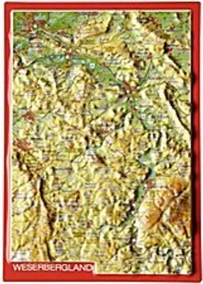 Produktbild von Reliefpostkarte Weserbergland