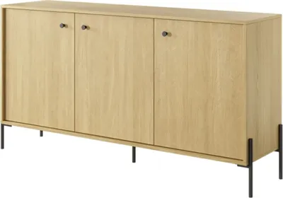 Produktbild von Kommode SCANDI C 153 3D Sideboard mit 3 Türen Scandi Eiche Scandi Fischgrät Wohnzimmer