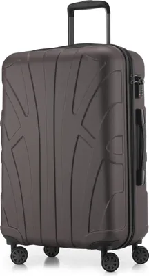 Produktbild von Suitline - Hartschalen-Koffer mittelgroß mit Dehnfuge Check-In Gepäck Trolley erweiterbar Rollkoffer Reisekoffer, größe M, 4 Rollen, TSA, 66 cm, 100% ABS,Titan