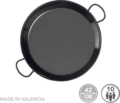 Immagine prodotto di Padella per paella tradizionale in acciaio smaltato ø42cm (10 persone). vaello
