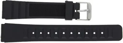 Produktbild von JuwelmaLux Uhrband Kunststoff schwarz JL28-10-0128 16 mm