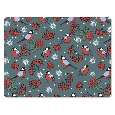 Produktbild von MuchoWow® Mauspad Mousepad Vogel - Weihnachten - Schnee - Beere - Muster 23x19 cm - Mousepads - Maus Mat - Pad - Mausunterlage - Schreibtischunterlage - Mauspad