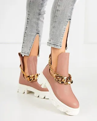 Produktbild von Rosa Damenstiefel mit Kette Tenkay - Footwear, Größe 39