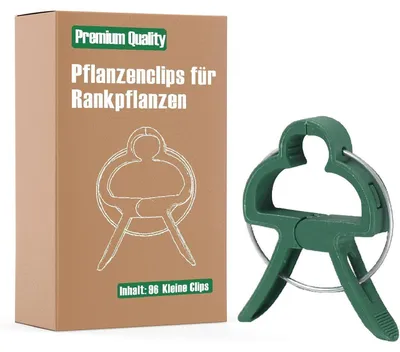 Produktbild von Pflanzenclips 96 Stück für Tomaten, Gurken, Kletterrosen, Rankhilfe, Kunststoff, Klein