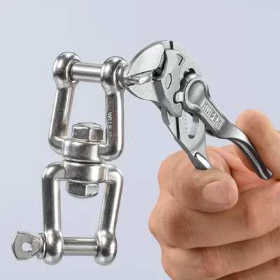 Zdjęcie produktu dla Szczypce Knipex klucz XS chromowane, wytłaczane, chropowata powierzchnia 100 mm - 8604100BK