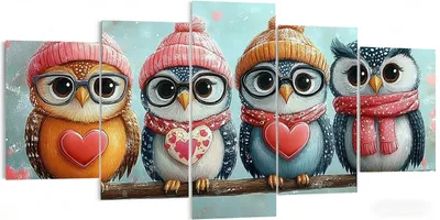 Image de Kit de broderie diamant "Hibou" pour les loisirs créatifs