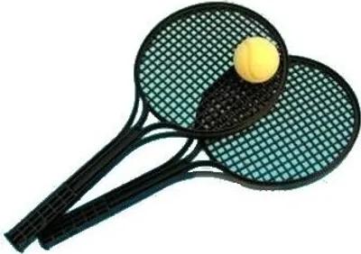 Produktbild von Softtennis - schwarz (2 Schläger, Ball)